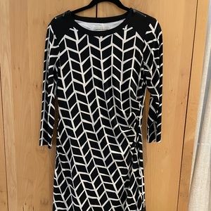 Donna Morgan Black and White Print Dress
